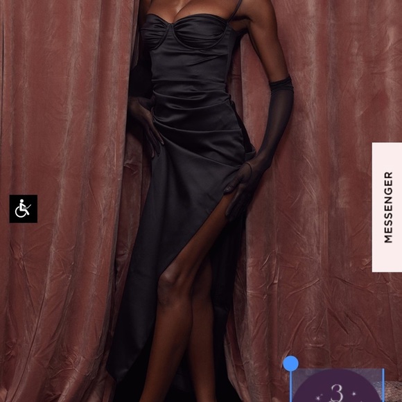 NWOT House of CB Flora S plus cup Black Dress - Picture 2 of 15